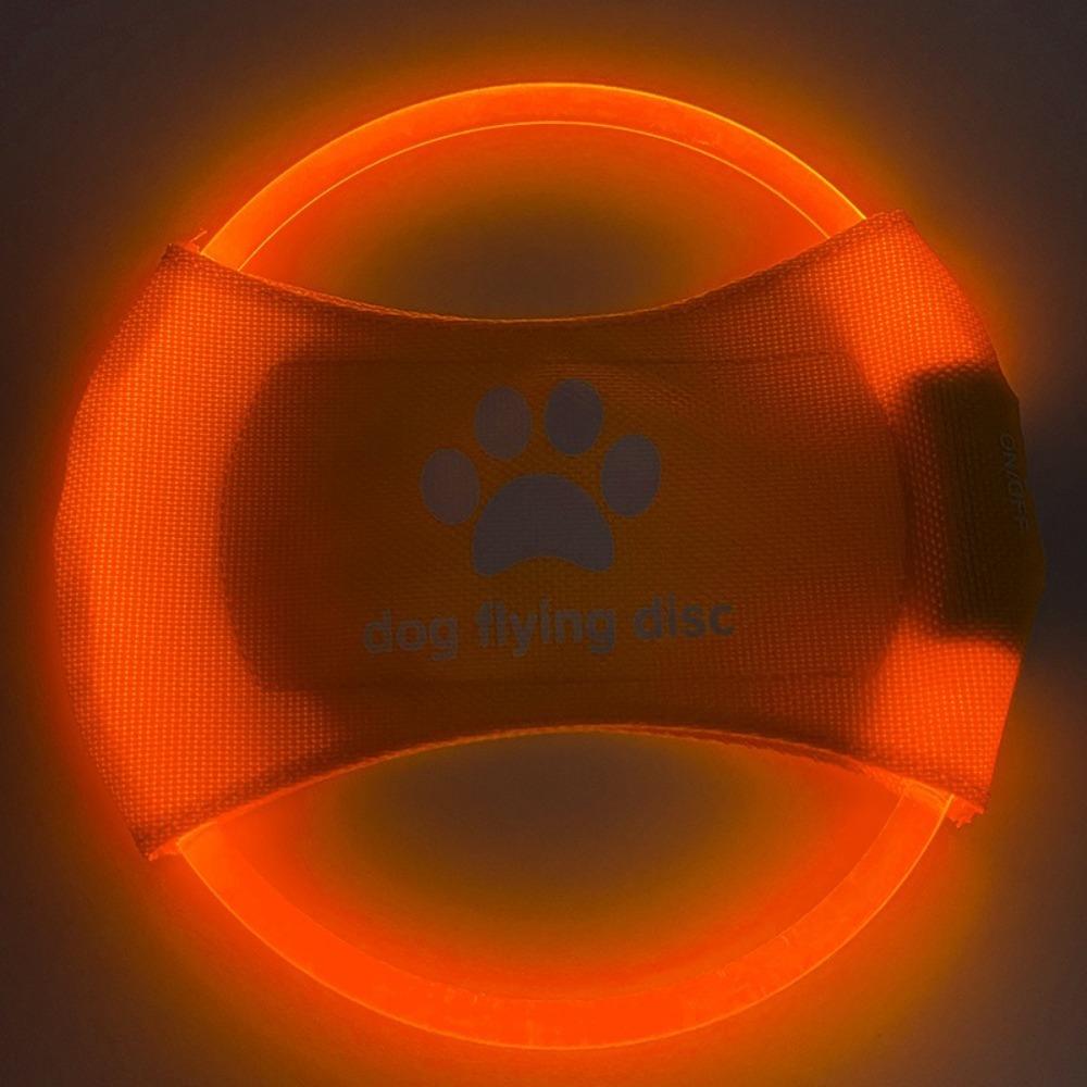 

Glowing Dog Trainning Toy LED luminous Pet Luminous Flying Discs Pet Dog Accessories Orange light