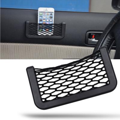 Car Organizer Mesh Storage Bag Net Phone Holder Auto Seat Side Interior Back Sundries Pocket Elastic Flexible Nets 1/4 Pieces