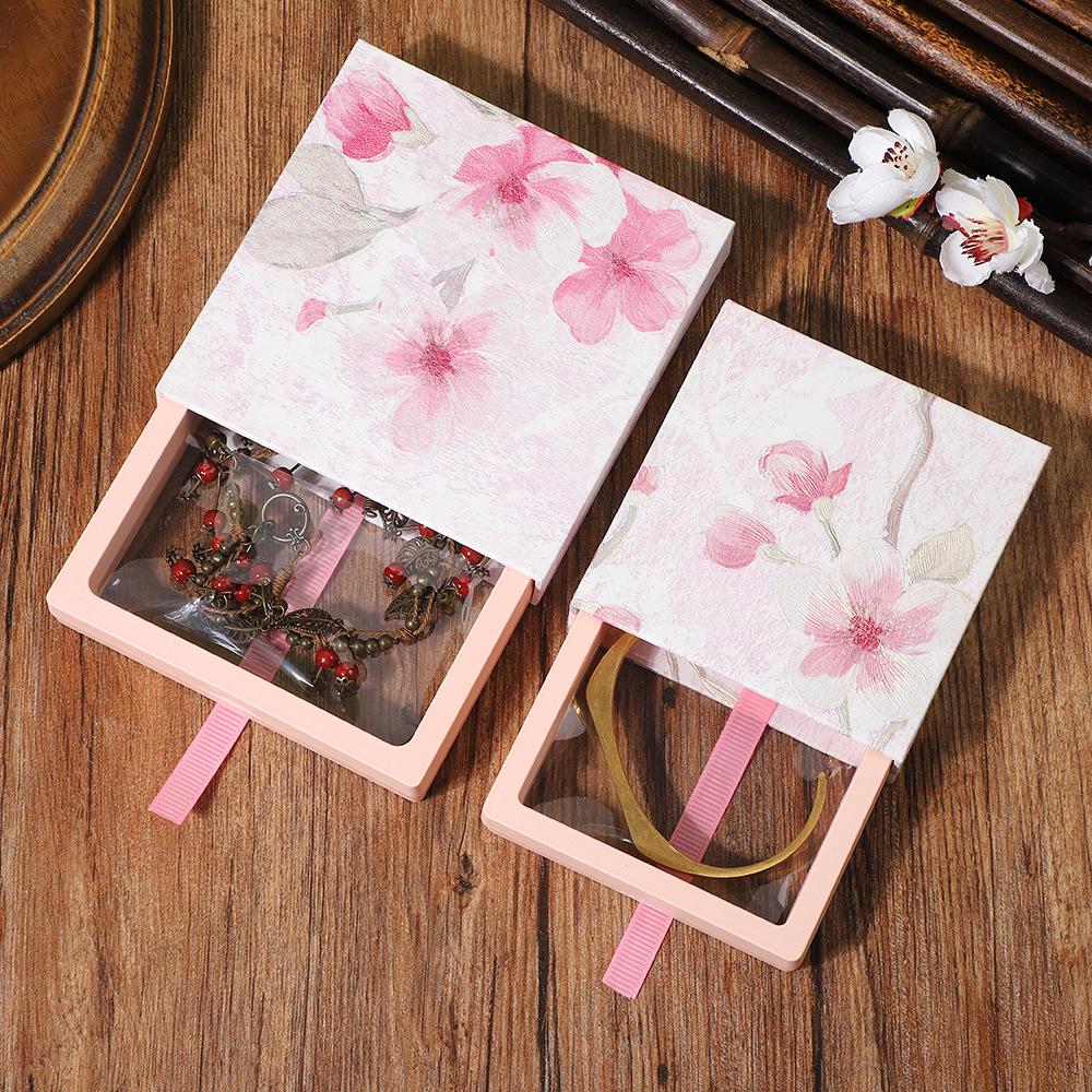 

Available Jewelry Storage Box - Retro Chinese Style with PE Film Suspension