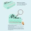 Schlüsselanhänger-Anhänger, Mini-E-Piano-Form, 8 Tasten, leichte Musik, Cartoon-Paar-Anhänger, exquisiter Schlüsselanhänger, lustiges Geburtstagsgeschenk