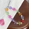 Colorful Heart Beaded Wrist Lanyard: Korean Phone Case Accessory