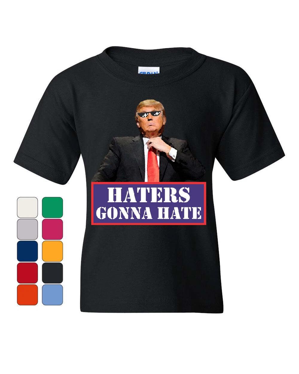 Donald Trump Haters Gonna Hate Youth kids boys T-Shirt 2024 Keep America Great Kids Tee 140