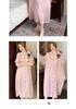 Summer Leopard Print Lace Ice Silk Nightgown - Women's Luxury Short Sleeve Sleepwear