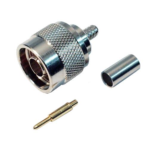 N plug connector for RG58 cable