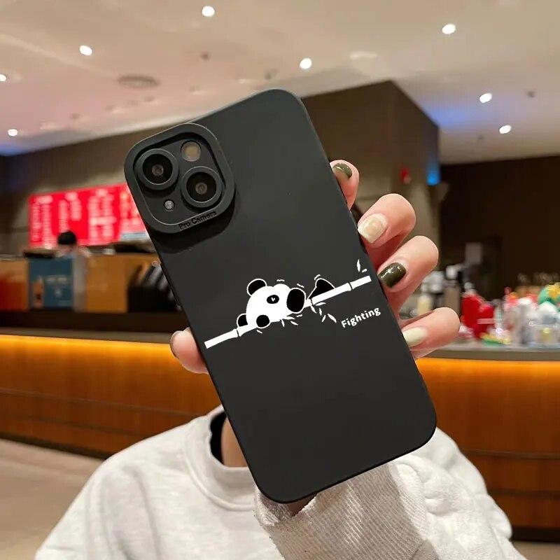 Animace Krásný telefon pro Iphone XR Max 11 Plus 6 13 Mini 7 14 X 8 12 XS Pro 6s Straight Silicon Soft TPU silikonový kryt