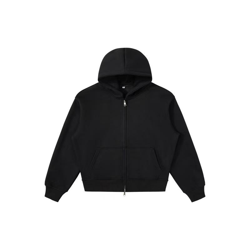 

Cross-border E-commerce Boxy Short 540G Heavyweight Loose Solid Color CleanFit Hooded Sweatshirt Small чорний