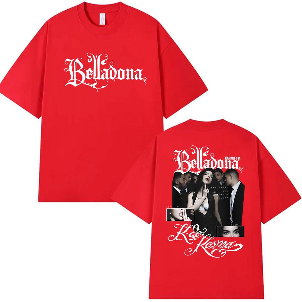 Kenia Os Belladona K De Karma New Album 2026 Graphic T Shirt Men Women Hip Hop Pop Fashion Retro Short Sleeve Tshirt Streetwear S