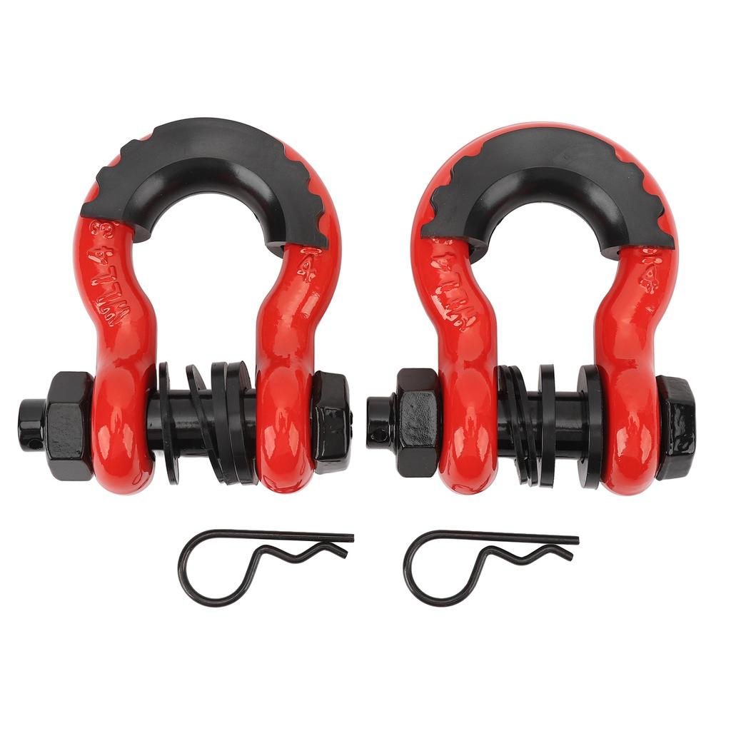 2PCS 3 4 Inch D Ring Shackles with 7 8in Pin and Washer 5952lbs Break Strength for Tow Strap Winch Off Road Vehicle