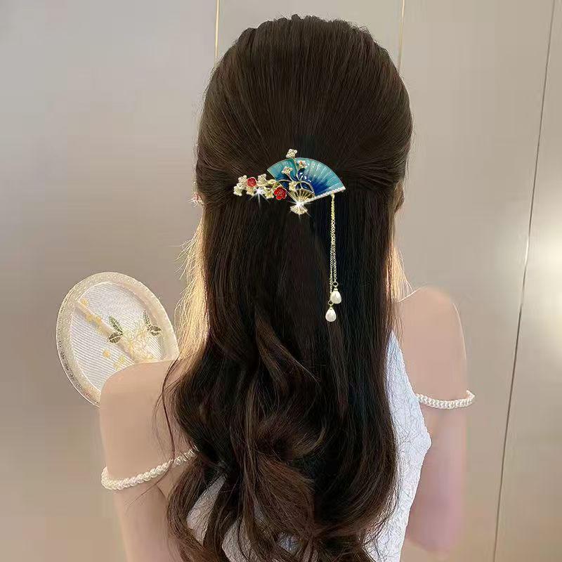 Elegant Hanfu Butterfly Hair Clip with Tassel Accent – Exquisite Chinese Style Side Hairpin