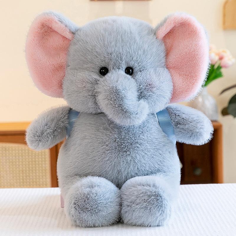 Plush Toy Elephant Backpack Stuffed Animal Doll Pp Cotton Decor Cartoon Bag