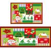 VIKAMA Christmas Kitchen Rug 2026 New Year Decorative Entrance Floor Mat Anti-slip Corridor Balcony Floor Mat Home Decoration