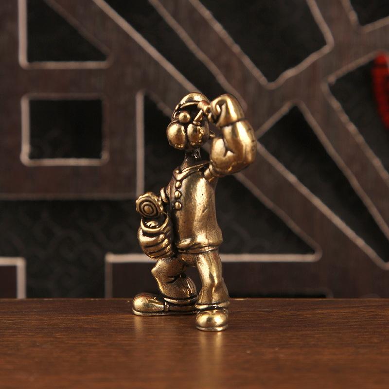 1/2 szt. Figurka Popeye Żeglarz Mosiądz Wystrój Domu Biurko Stół do Herbaty Artystyczne Ozdoby Dekoracyjne Samochód Akcesoria do Domu na Biurko