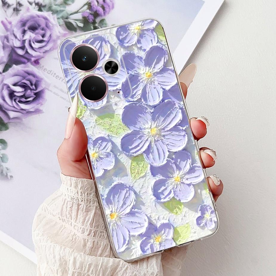For Realme 14 5G Case RMX5075 Stylish Butterfly Painted Cover Silicone Case For Realme 14X 14 Realme14 T 14T 5G Soft Fundas Bags