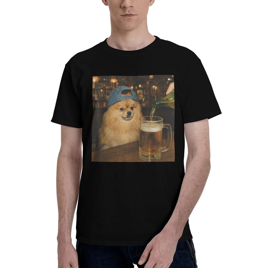 Border Collie Drinking Beer Funny Dog Meme Tee Shirt for Unisex Unisex Printed T Shirts 100 Cotton Clothing