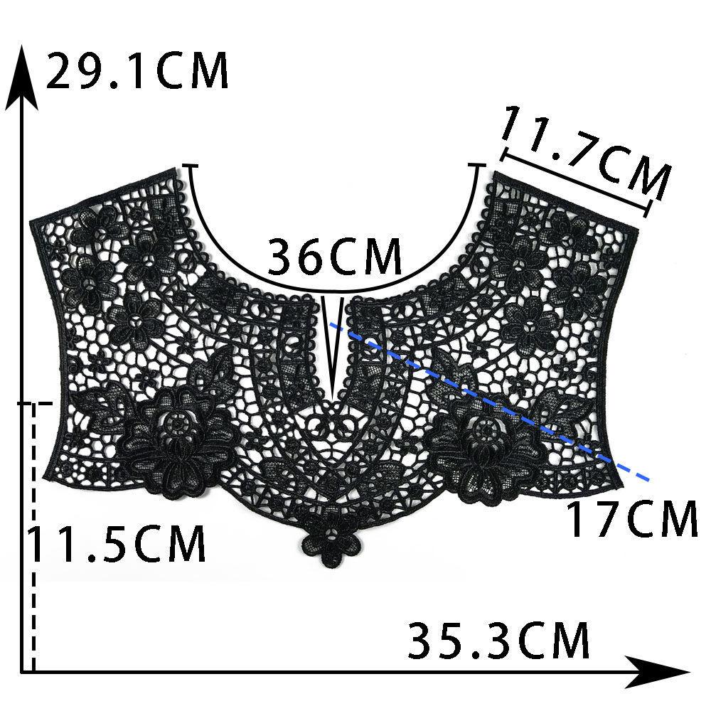 Black And White I Hollow Collar Diy Embroidery Lace Decorative Clothing Accessories Sewing Accessories