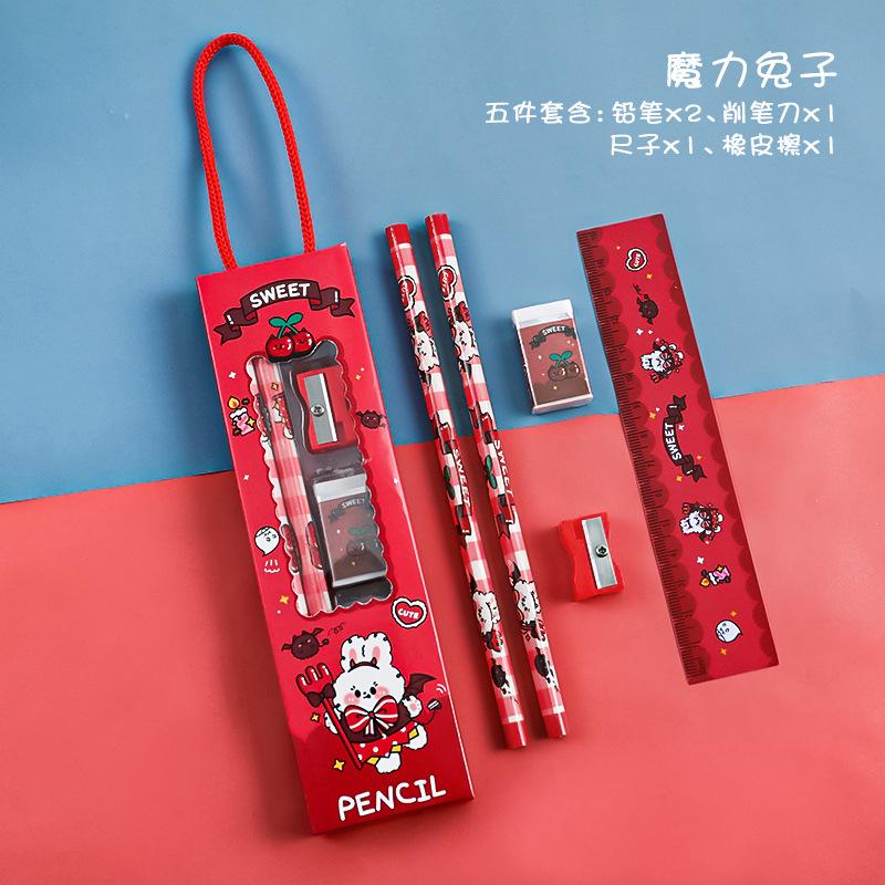 

Gift Box Colorful School Supplies Student Stationery 6pcs Set Stationery Set For Student Use New Year Gift Kindergarten Prize
