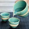 Stylish Sake Mino Light for Cold Nordic for Japanese Sake Set, Ware, Blue, Blue, Ceramic, Sake, 1.8-cup Capacity, Style,