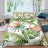 3D Druck Flamingoblumen Tropisches Tier 3D Bettbezug Bettwäscheset Bettdecke Leinen Kissenbezüge Einzel Doppel Twin King Queen