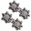 Detachable Alloy Waist Cincher Button Sparkling Crystal Flower Closure No Sew Fashion Accessory