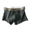 Yousheng Men Boxer Underwear Mid-rise Elastic Waistband U-Convex Shorts Briefs Slim Fit Breathable Panties Daily Wear