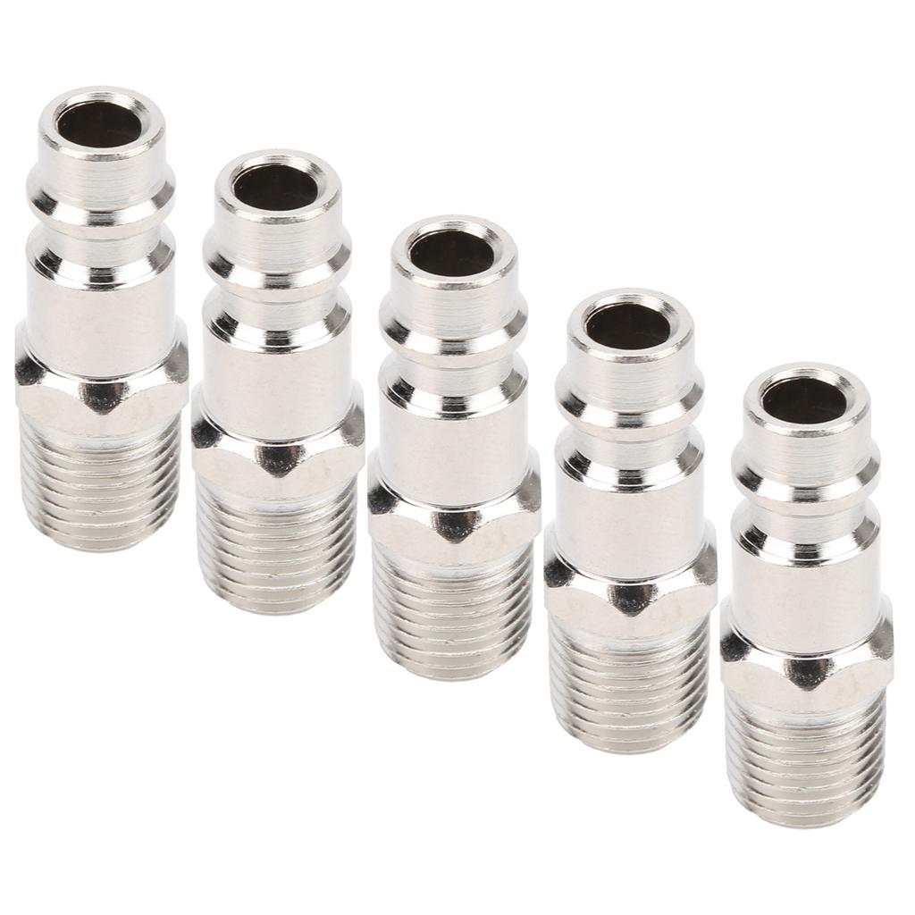 5Pcs Pneumatic Tool Connector European Style Plug Industrial Air Fitting Compressor Accessories