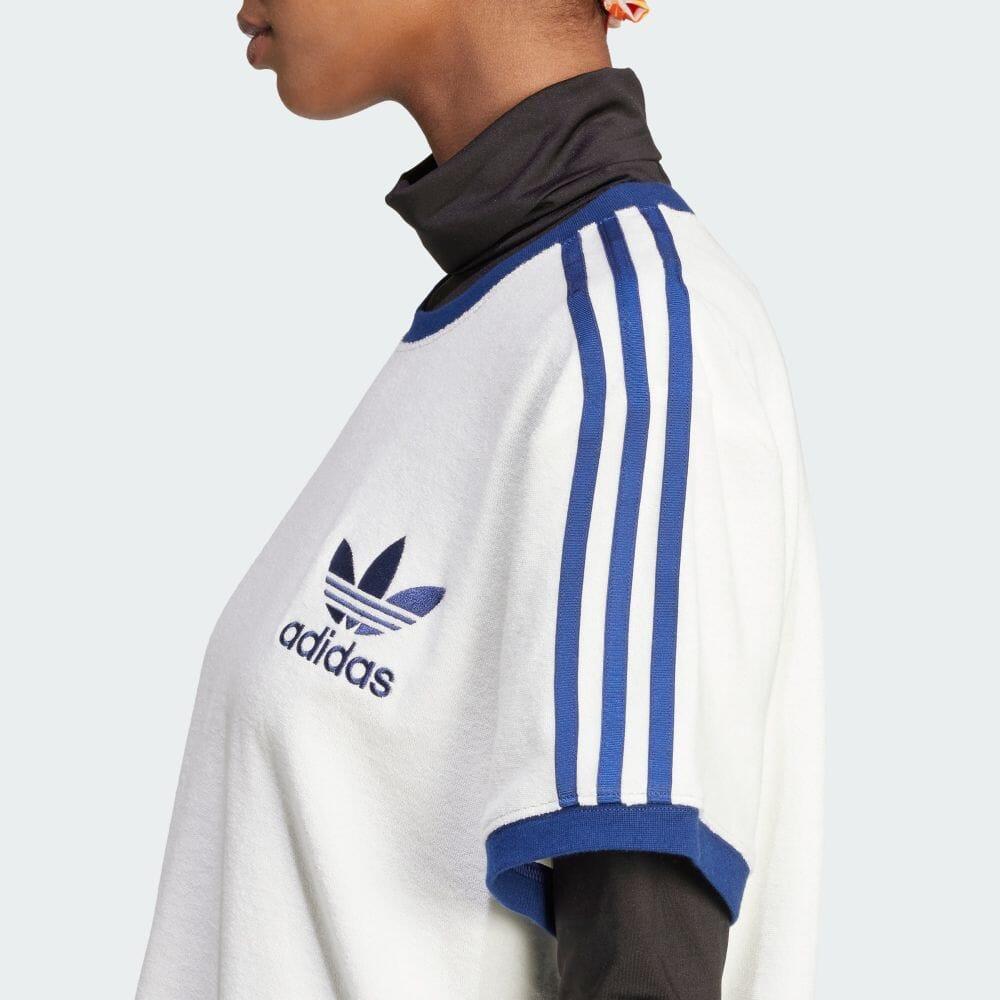 Adidas Originals Striped Loose Short Sleeve T-Shirt Women Tops White IT9842