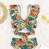 New Women Print Summer Push Up Swimwear High Waist Bikini Set Bathing Suit Beachwear Female Holiday Swimsuit Swimming