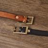 Thin Belt for Women Fashion Retro Trend Decorative Leather Thickened Pure Cowhide Jeans Belt for Women