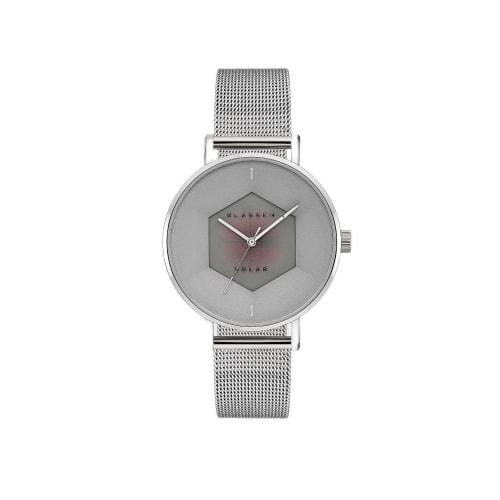KLASSE14 Volare Solar Silver Mesh 39mm Men's Watch (WVS23SR001M)