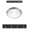 ZISIZ Korean Style 304 Stainless Steel Round Flat Serving Tray