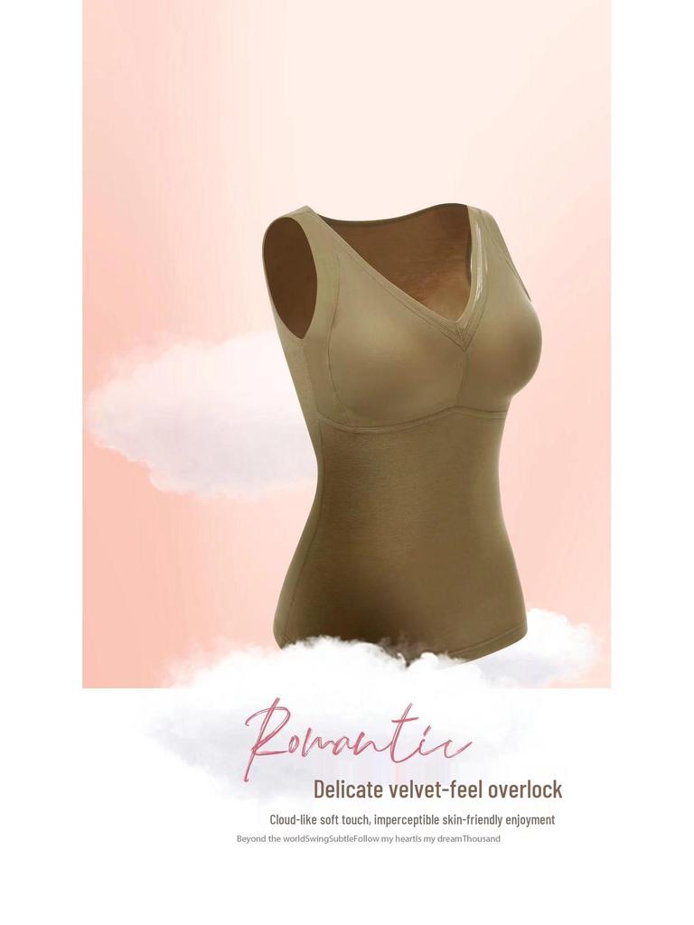 Women's Seamless Quick-Warm Sleeveless Vest with Puffed Wool and Silk