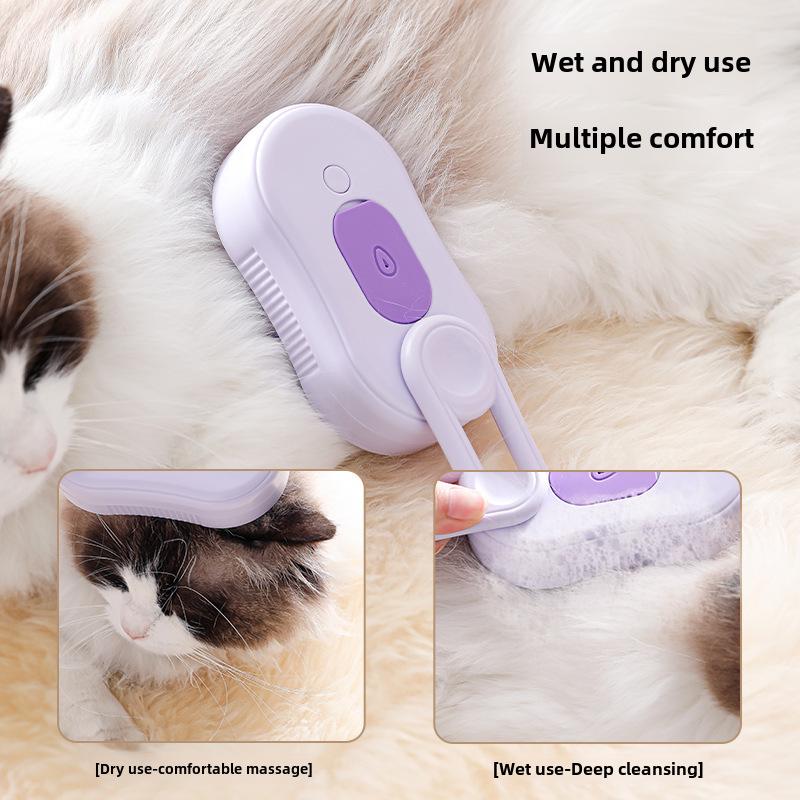 Pet Massage Comb - Water Spray To Easily Remove Cat's Loose Hair Without Bathing