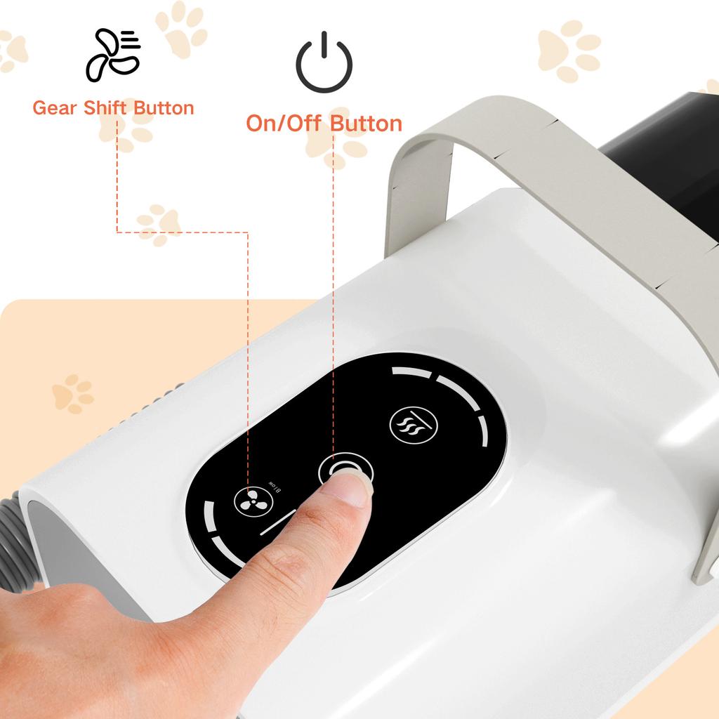 Multifunctional Pet Grooming Vacuum, Powerful Suction Dog Hair Trimmer Set with Detangling Brush, Low Noise Pet Hair Vacuum for All Breeds Dogs Cats