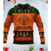2026 Christmas-themed 3D Pattern Festive Party-style Comfortable and Warm Men's Hooded Sweatshirt for Urban Casual Wear