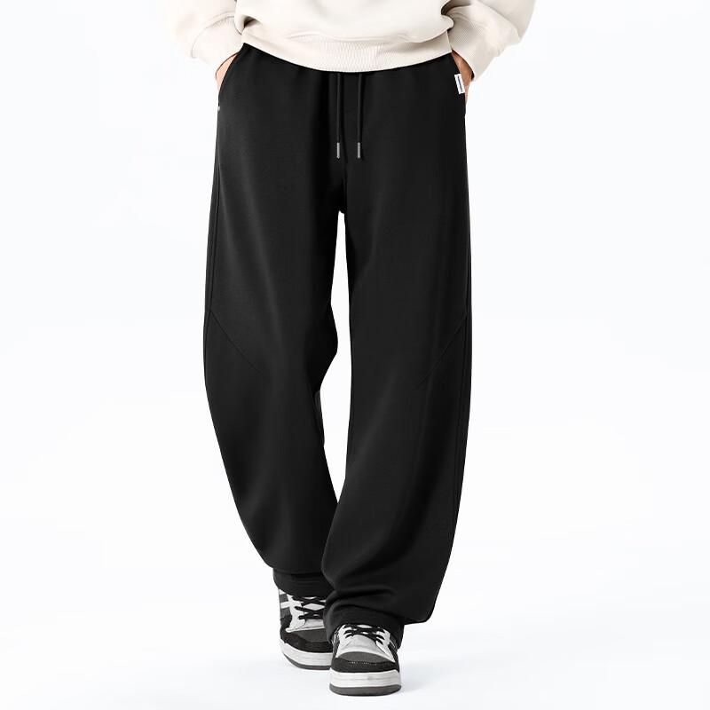 Fingercroxxit Men's Heavyweight Loose Straight-Leg Casual Pants