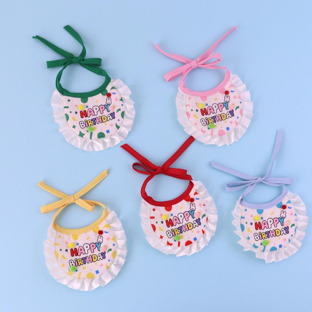 Cat & Dog Birthday Party Costume: Cute Japanese Scarf, Hat, & Bib Set