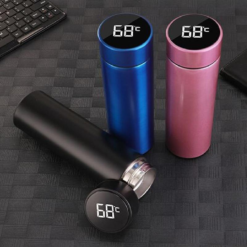 500ml Digital Thermos Cup Business Temperature Display Water Bottle Heat Preservation Coffee Vacuum Thermos Flask for Camping