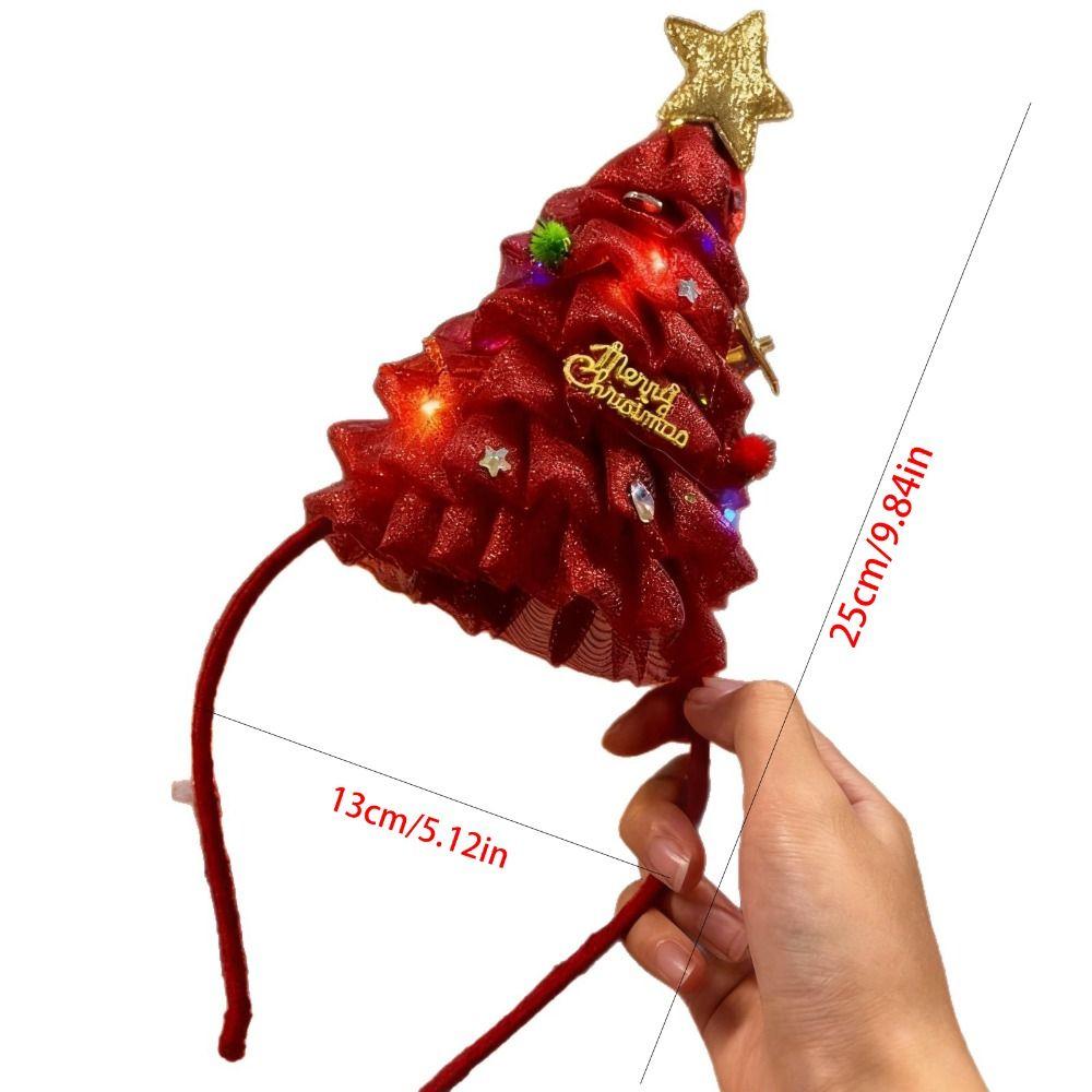 Elk Hair Hoop Antlers Headband Glitter Glowing Christmas Hairband Christmas Headband  Girl