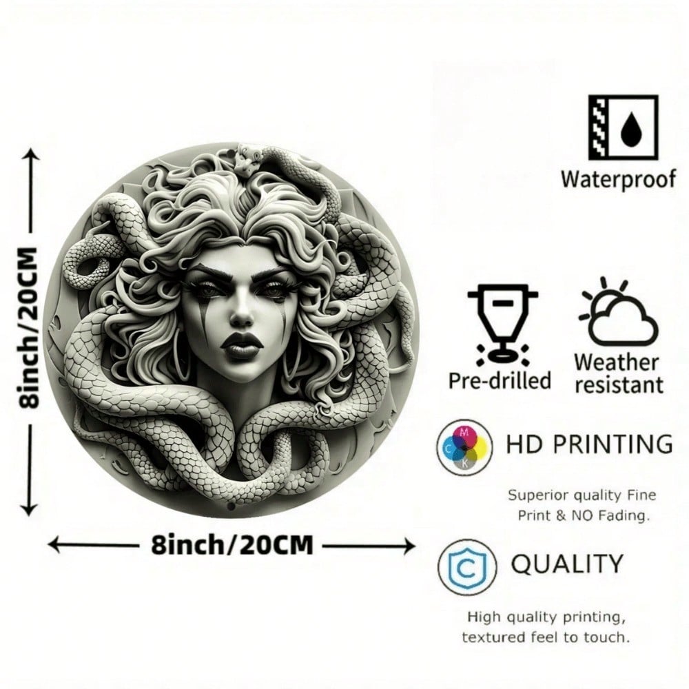 

Viking Compass Metal Sign 8x8 Inch Rustic Tin Wall Art Decor Vintage Bedroom Porch TYA30427-03-20X20CM різнокольоровий