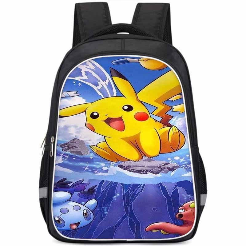 Pikachu Large Capacity Lightweight 3d Oxford Cloth Kids Backpack For School Education