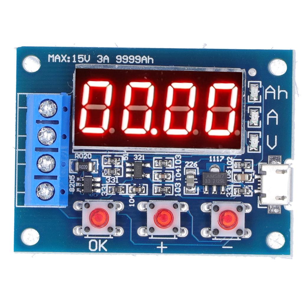 Medidor de Capacidad de Batería LED Probador de Descarga Monitor para Baterías de Litio 18650 de 12V DC4.5?6V
