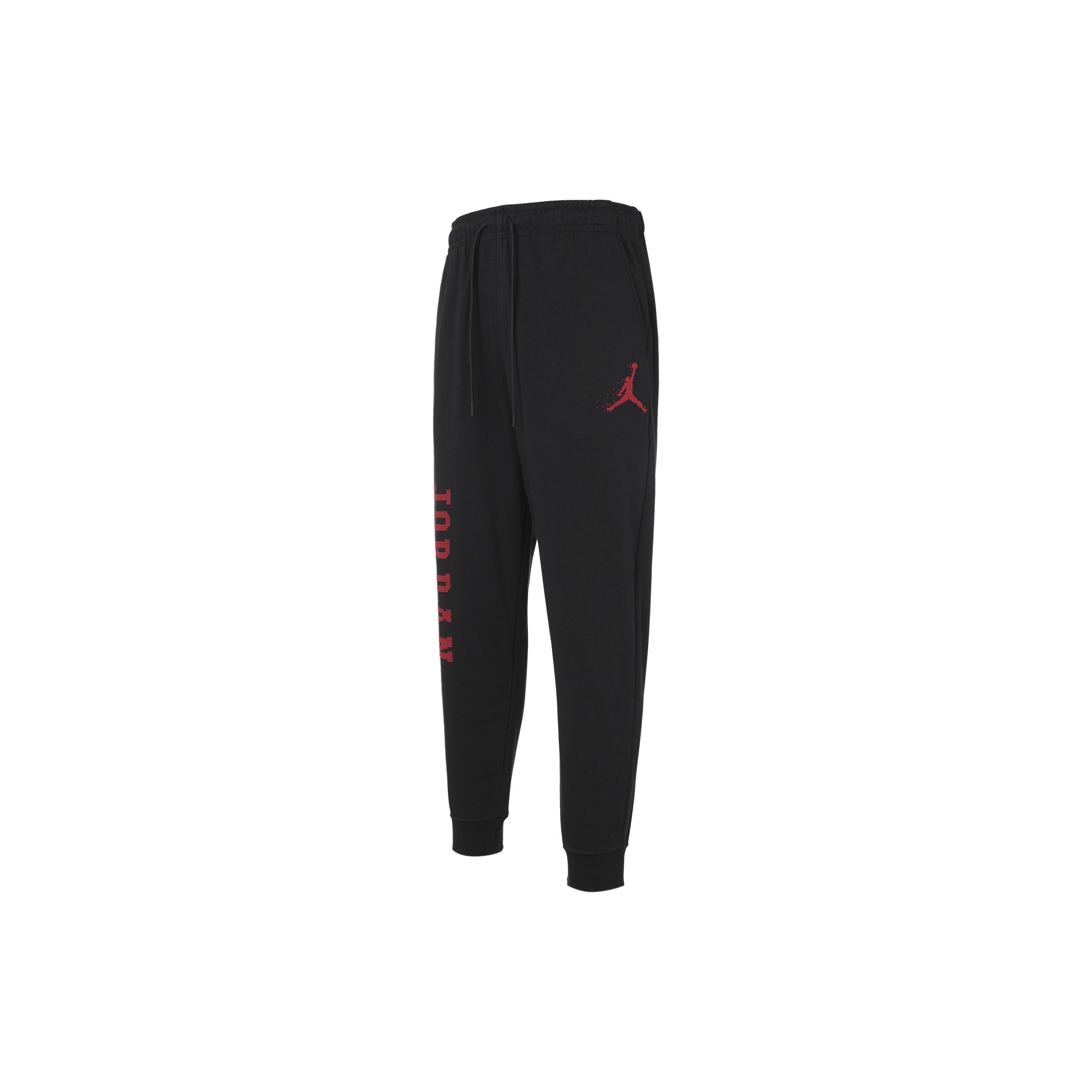 Air Jordan Essentials Holiday Sweatpants Black Red Men s FD7468-010 M
