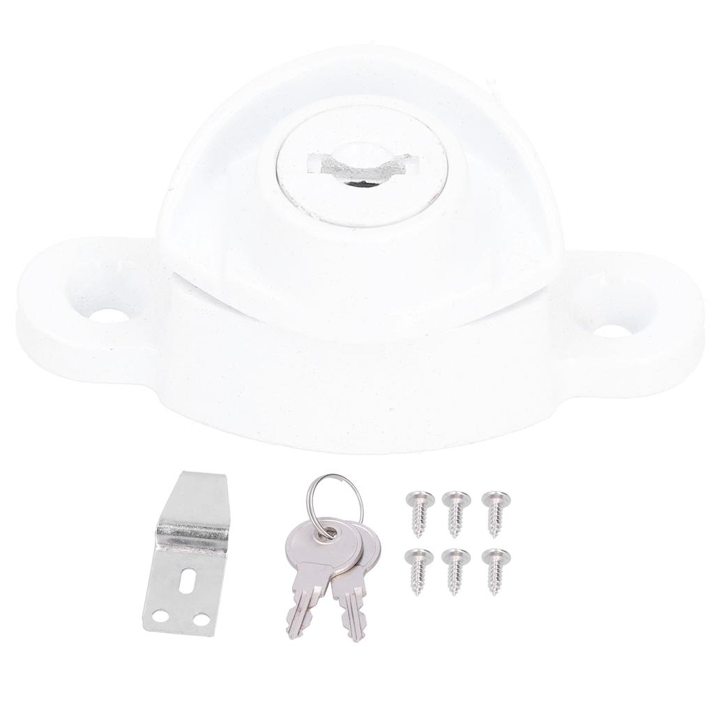 Fenstersicherung Kindersicherung Sicherheitsschloss Weiß Einbruchschutz Flügelverschluss Zinklegierung Schiebetürschloss