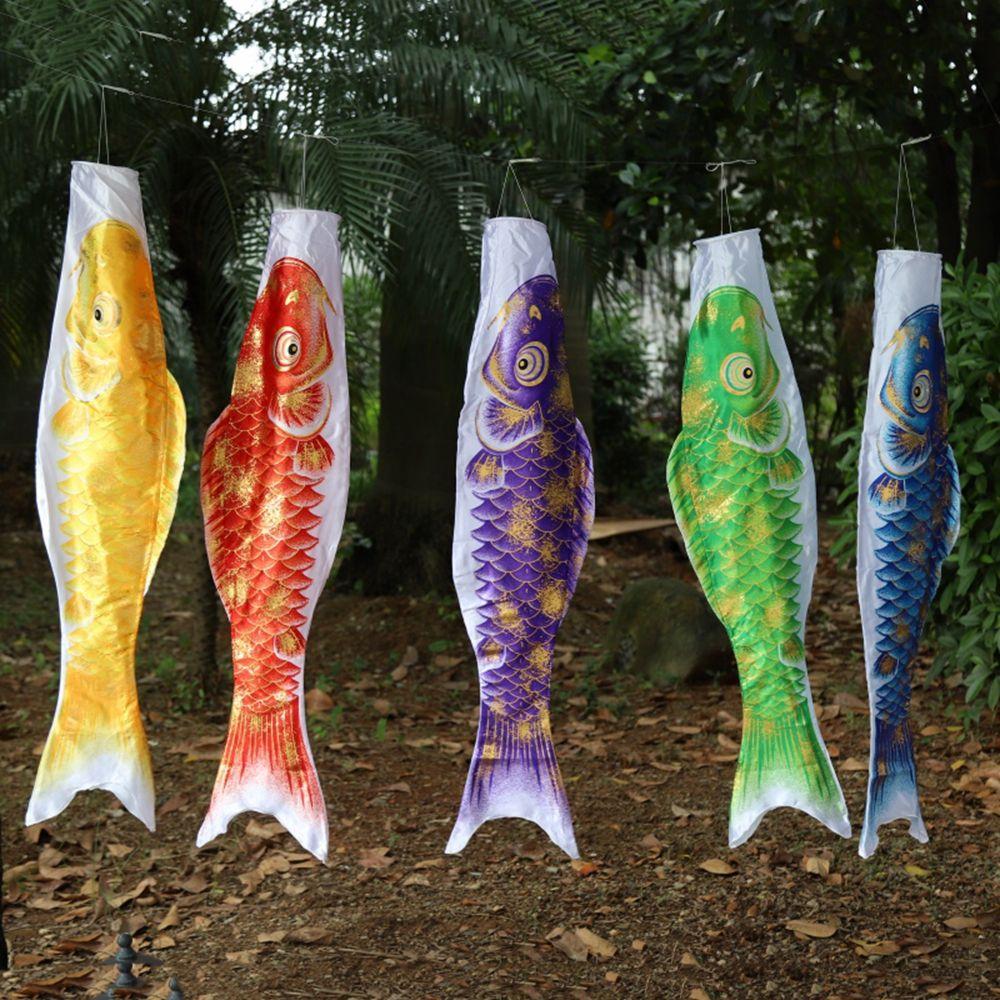 Fish Shape Satin Hanging Fish Flags Carp Wind Socks Fish Streamer Carp Streamer Fish Ornament