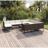 Day and Night - Day and Night Garden Furniture Set 12 Pieces and Brown Synthetic Rattan Cushions