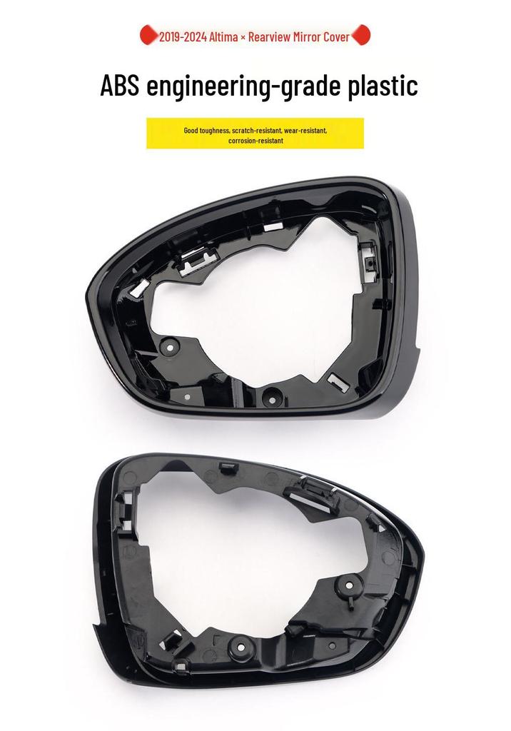 Compatible Rearview Mirror Cover with Camera, Frame & Turn Signal for 2019-2024 Nissan Altima