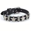 Pu Leather Gothic Rivet Star Fashion Bracelet For Daily Party Performances, Christmas And Halloween Costumes