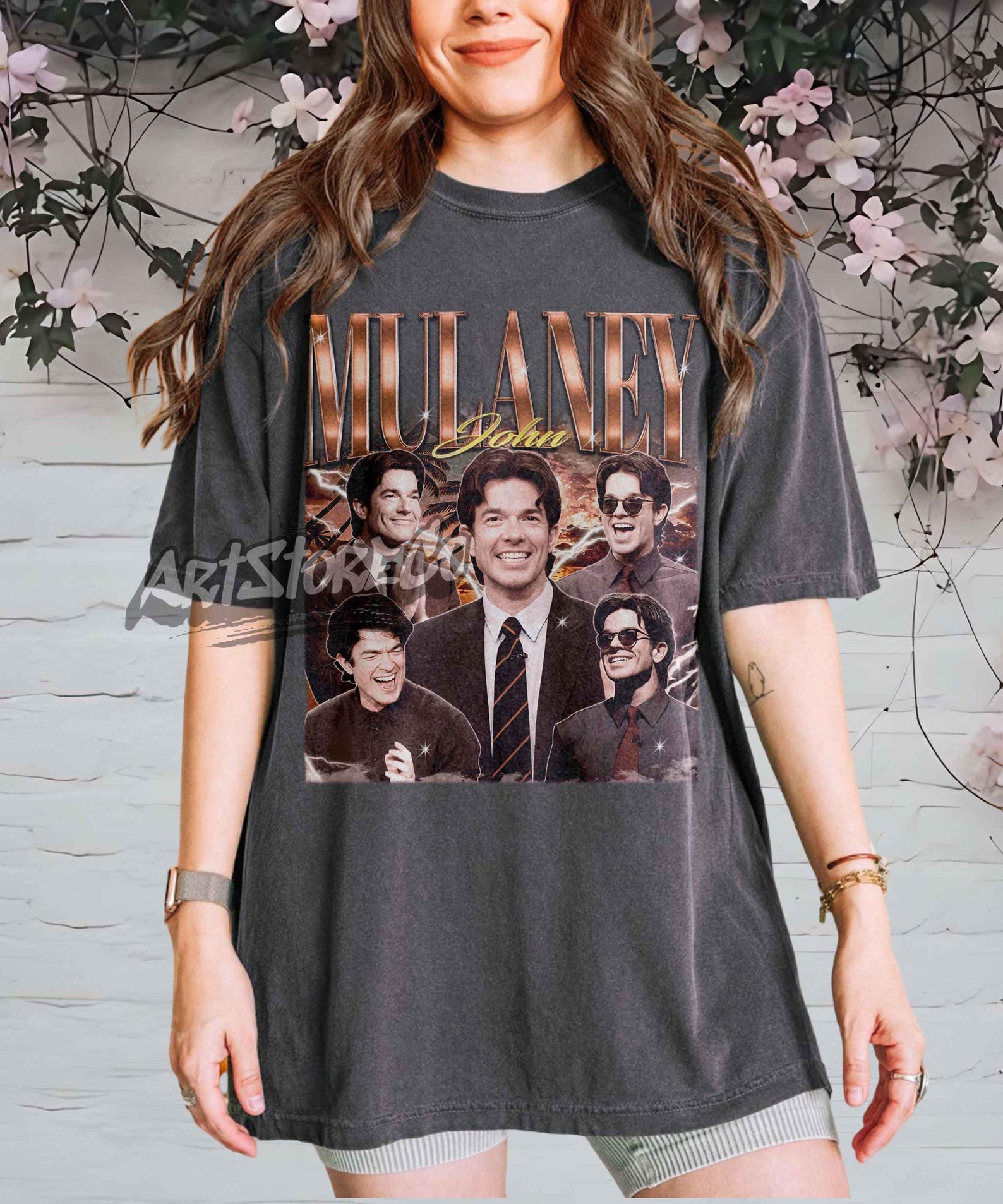 John Mulaney Retro Portrait T-Shirt, Comedic Actor Graphic Tee L