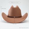 Cintura con Testa di Stella Cappello da Cowboy Occidentale Cappellino da Cowgirl in Feltro Cappello da Sole Fedora Jazz Cappelli Donna