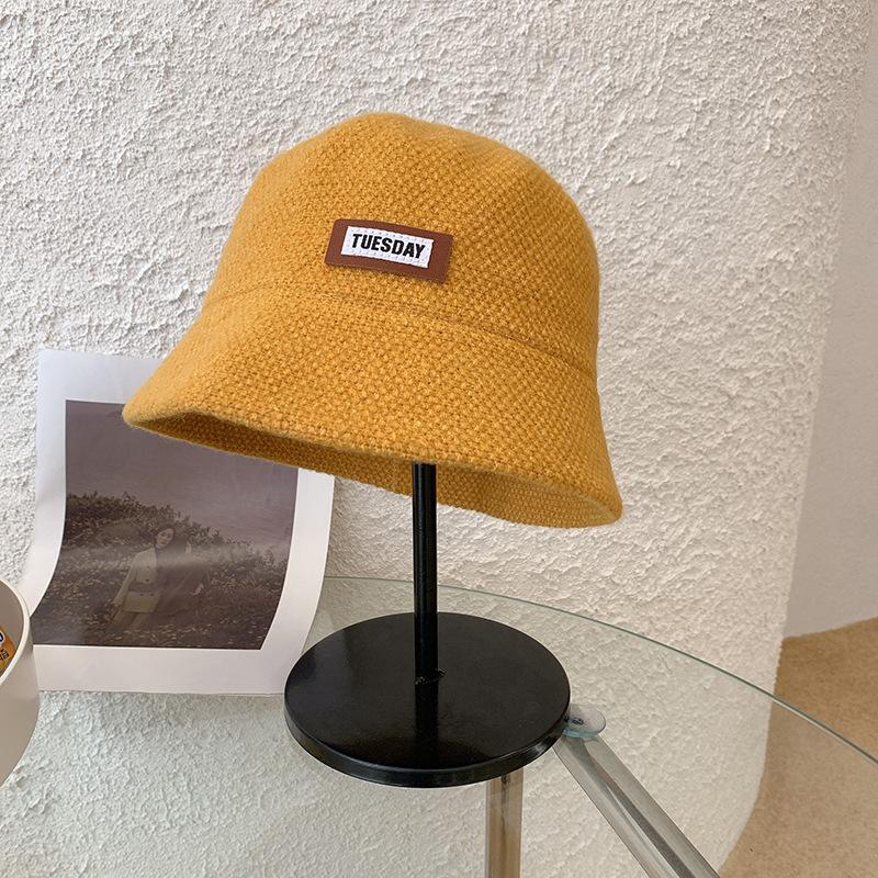 

Осень и Зима Корейская Версия Все Подходит Надпись Буквы Черная Вязаная Круглолицая Чтобы Выглядеть Стройнее Летняя Солнцезащитная Панама Ведро Панама M（56-58cm）